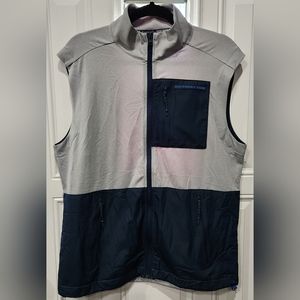 Southern Tide grey blue Texas A&M zip up vest men's size Medium